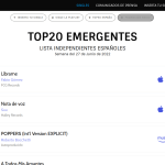 Roberto Bocchetti sale al terzo posto questa settimana nella Classifica Emergenti Indipendenti spagnola con il suo singolo "POPPERS"